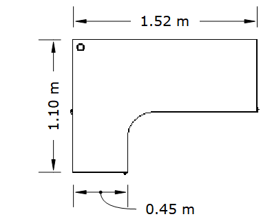 ESCRITORIO CURVO PLANTA