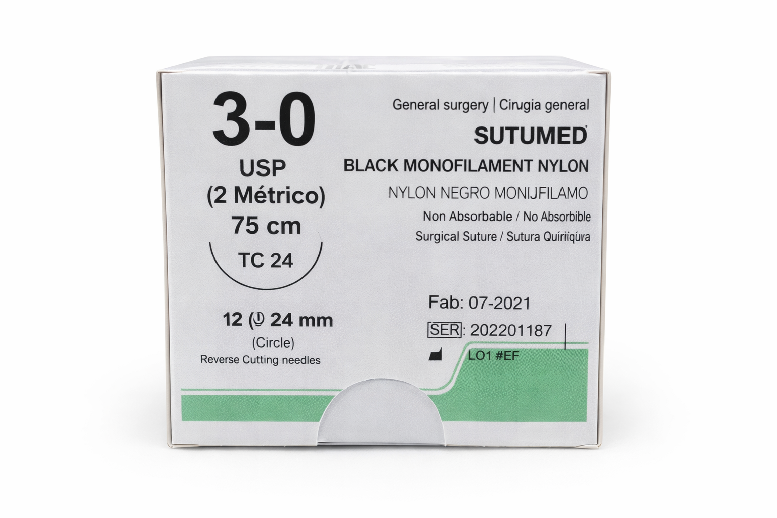 Sutura nylon monofilamento
