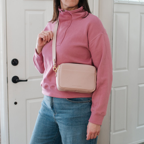Peak 1/4 Zip Sweatshirt - Rose | LumberJill Apparel
