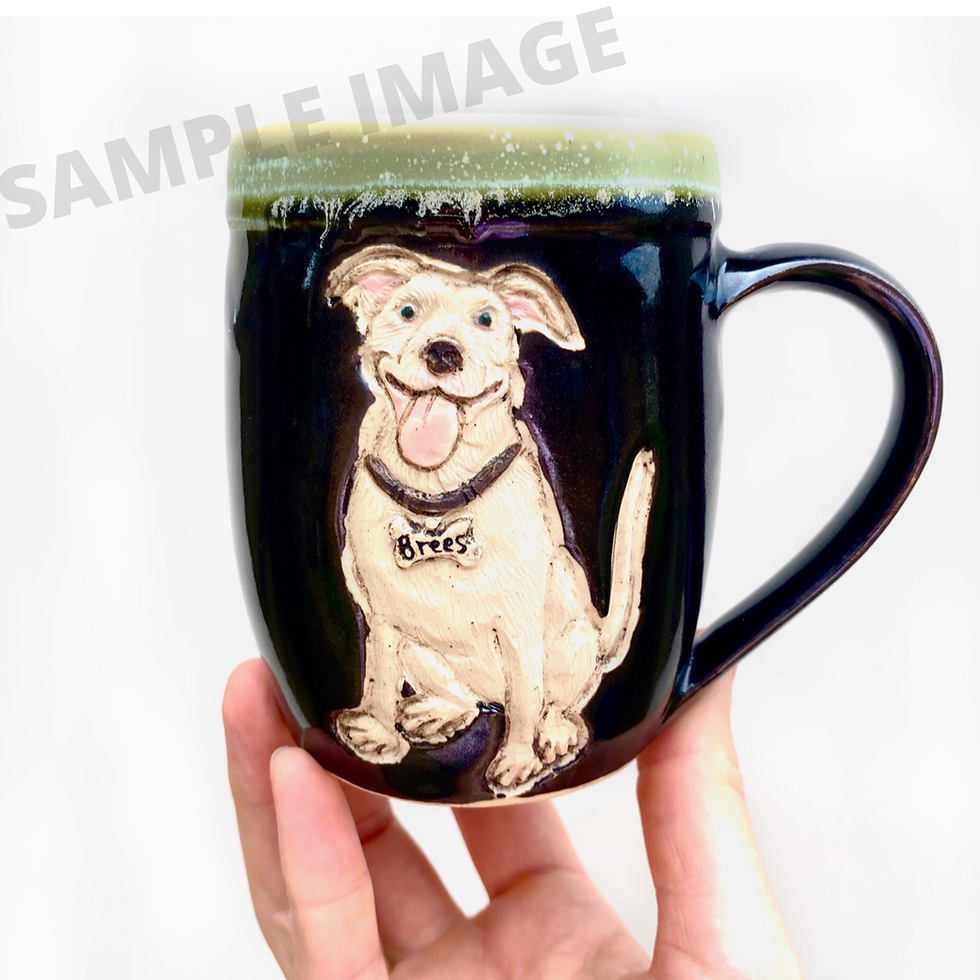 Thumbnail: Custom Pet Portrait Ornament or Magnet, Christmas Ornament, Dog, Cat Memorial
