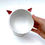 Thumbnail: White Pottery Cat Bowl, Handmade Elevated Bowl, Cat Ears, Wb01
