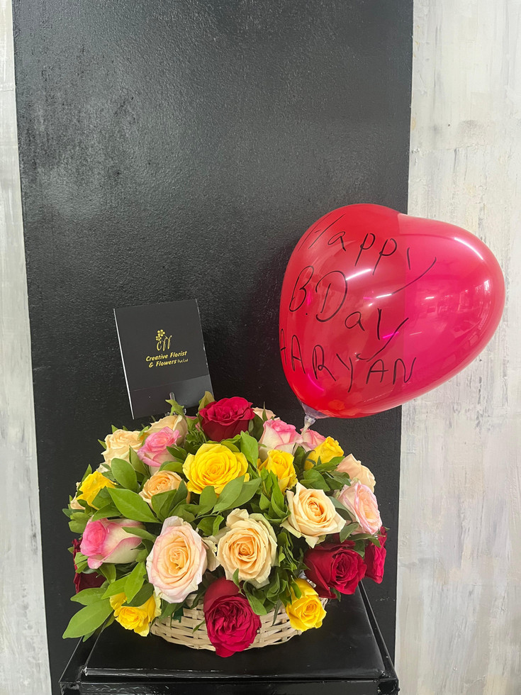 Elevate your gifting with our Angels Hamper Flower Bouquet, a luxurious floral arrangement that exudes timeless elegance.
