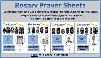 Rosary Prayer Sheets! {Great for Kids and Teens}
