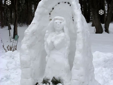 Snow Mary and Grotto