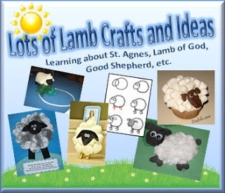 Lamb Crafts {St. Agnes, Lamb of God, Good Shepherd, etc.} 