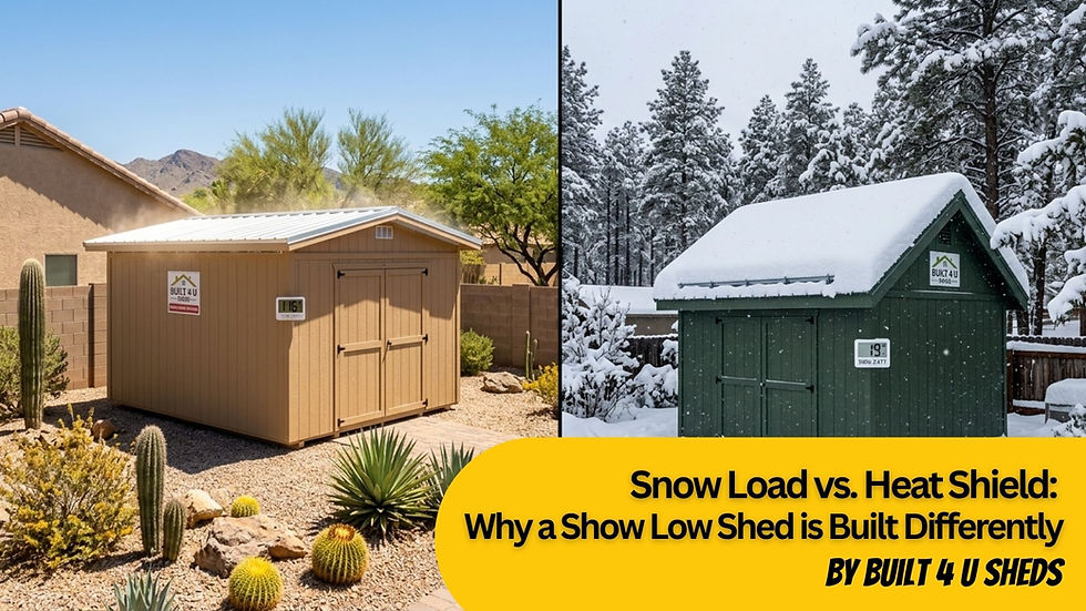 Snow Load vs. Heat Shield: Why a Show Low Shed is Built Differently