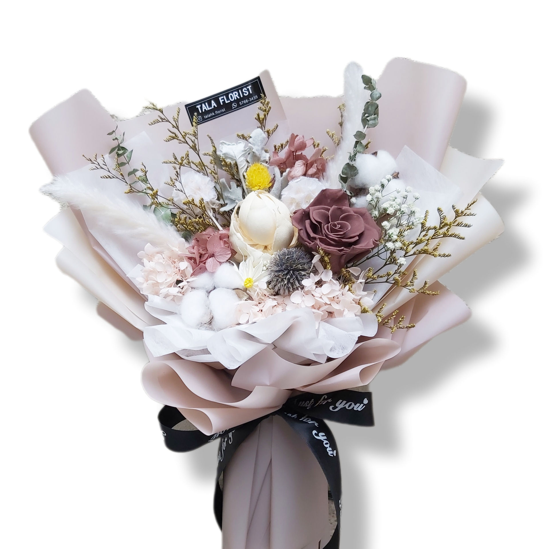 P02 咖啡色永生花