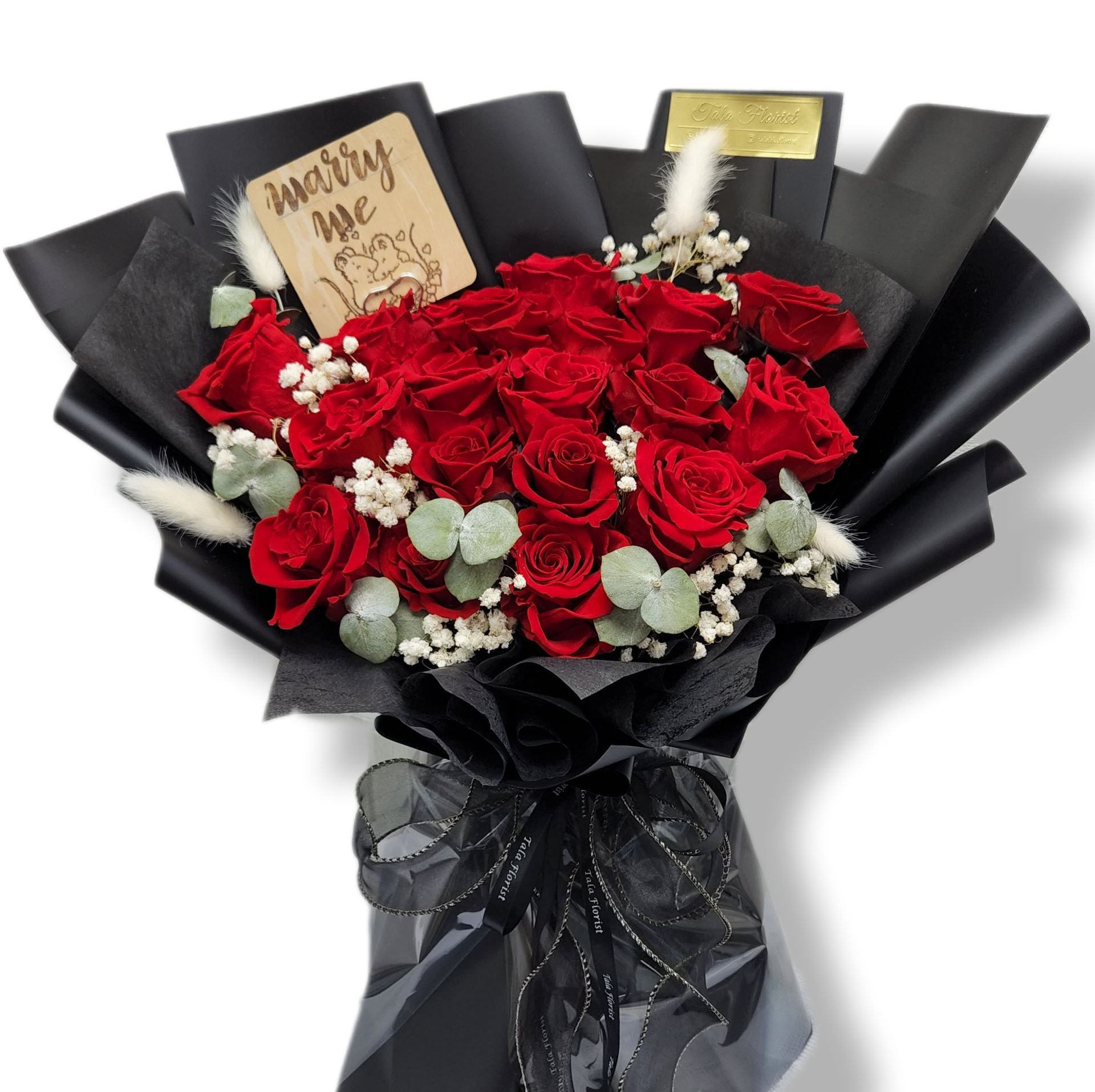 P13 19枝永生花紅玫瑰(厄瓜多爾)