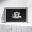 Miniatura: Coffee Cup of Cafe de Colombia in black and white with Black Coffee