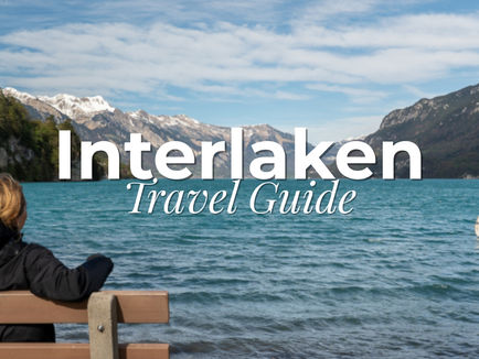 In front of Lake Brienz in Interlaken Switzerland