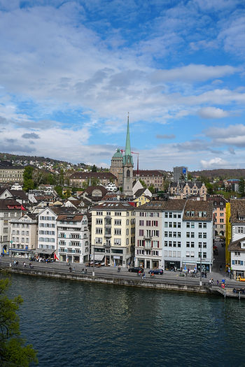 View of Zürich from Lindenhof Hill