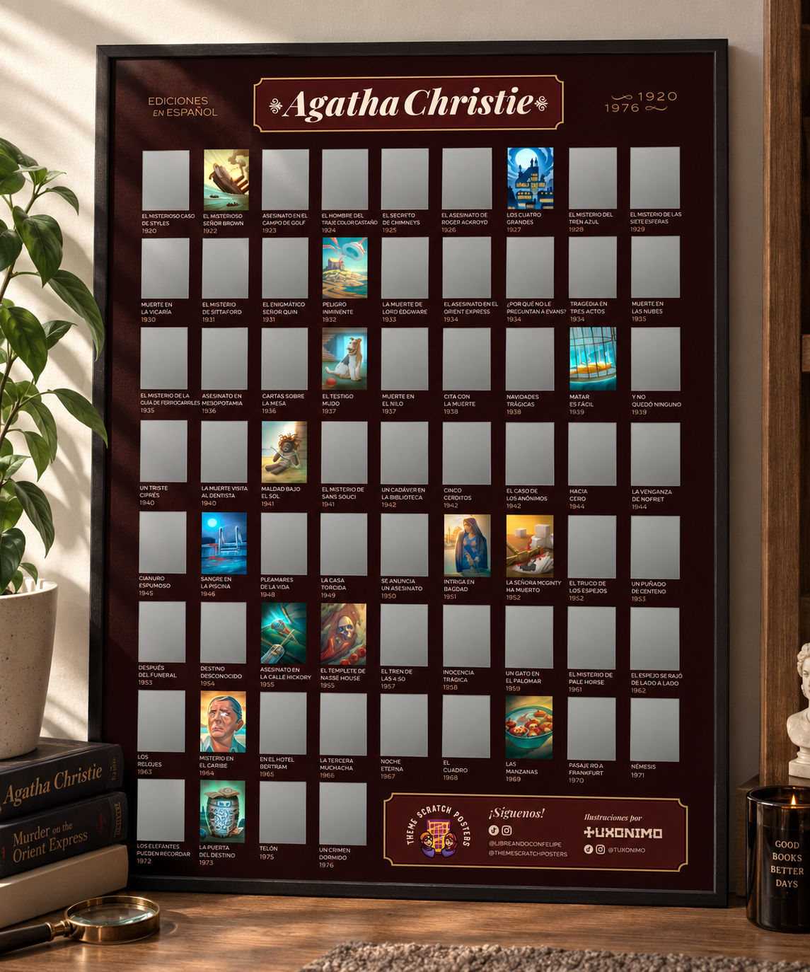 Poster raspable Agatha Christie