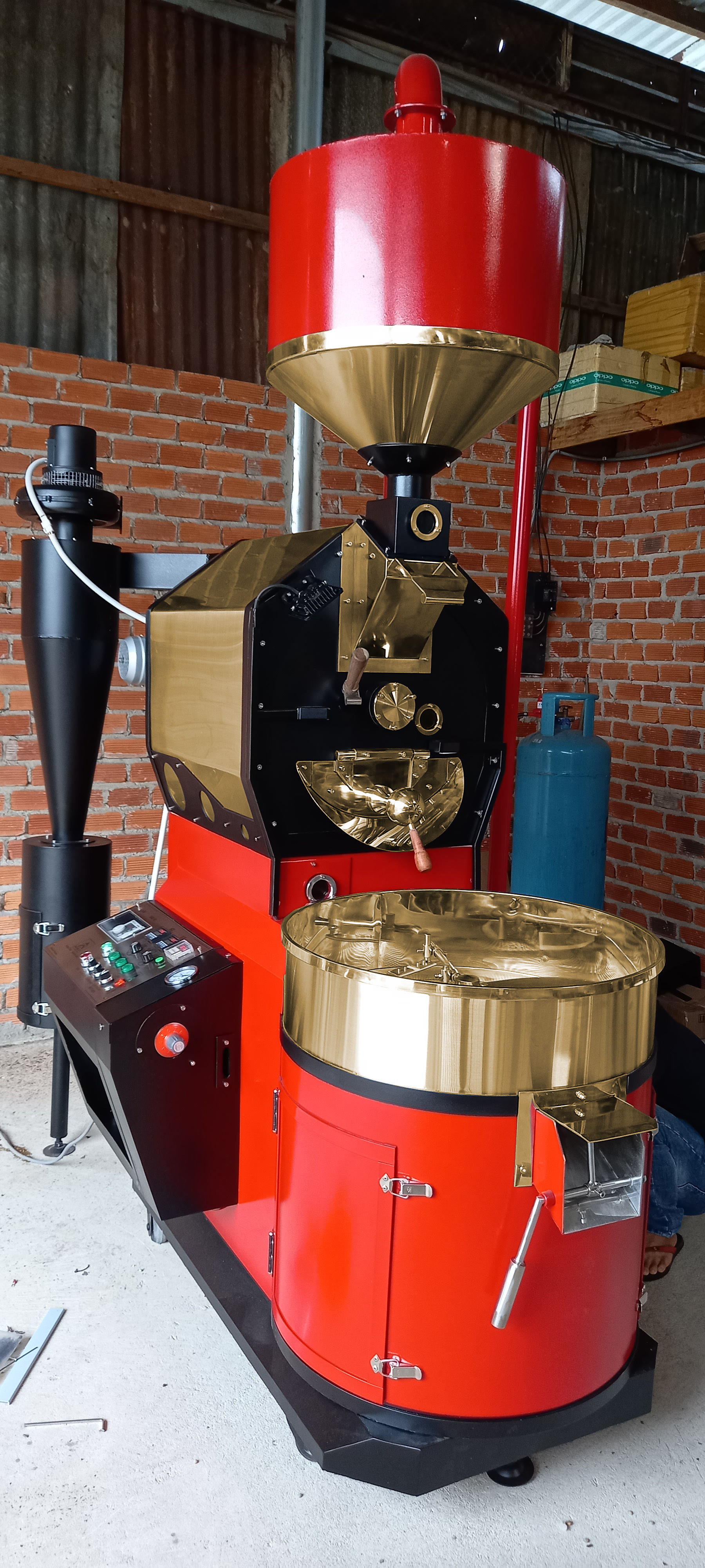 Máy rang cà phê công nghiệp 30kg Gas Hot Air