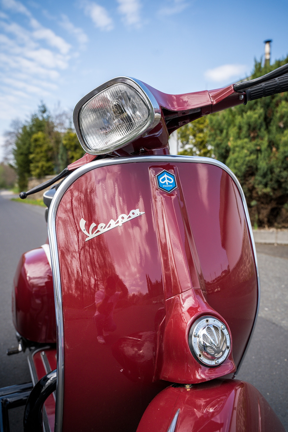 Miniatura: Veterán Piaggio Vespa Scooter VW sidecar (1977)