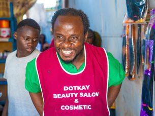 refugee man smiling in kakuma