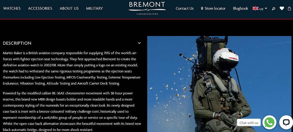 Bremont : exemple de description 3