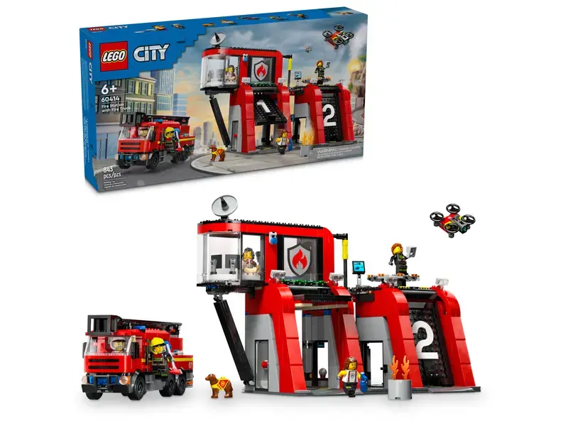 LEGO 60414 - CITY, Brandstation med brandbil
