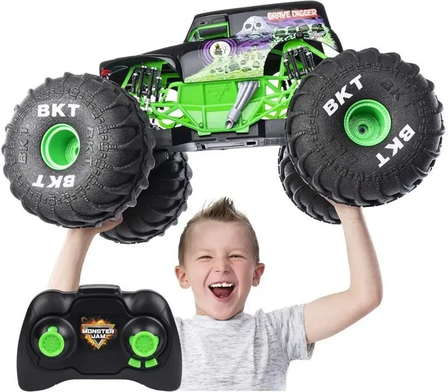 Legetøj - Gaver. Monster Jam, Mega Grave Digger, Fjernstyret Monster Truck!