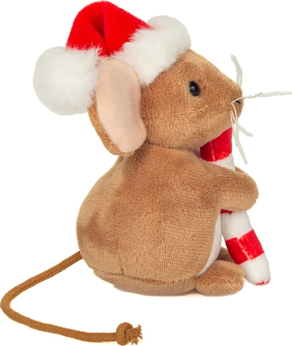 Julemus Med Bismarck Stok 11 CM, Bamse