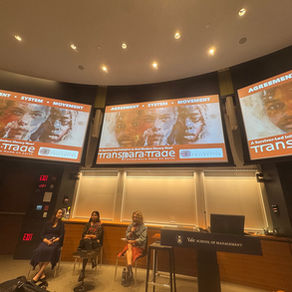 Speaking at Yale University about TransparaTrade initiative.