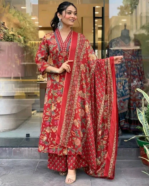 Thumbnail: Trendy Anarkali Dupatta Set