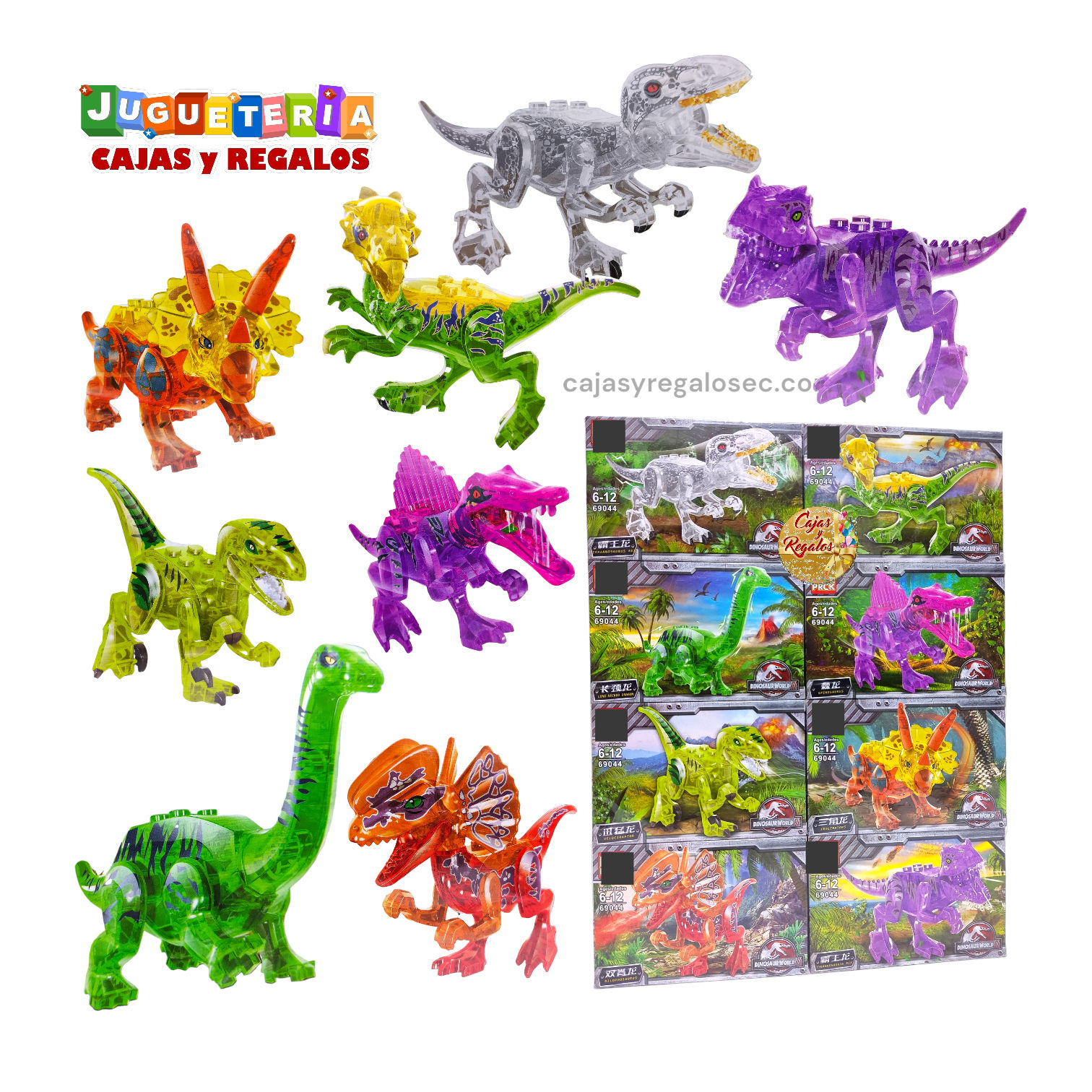 Bloques Armables - Dinosaurios Coleccion 8 modelos - P1935