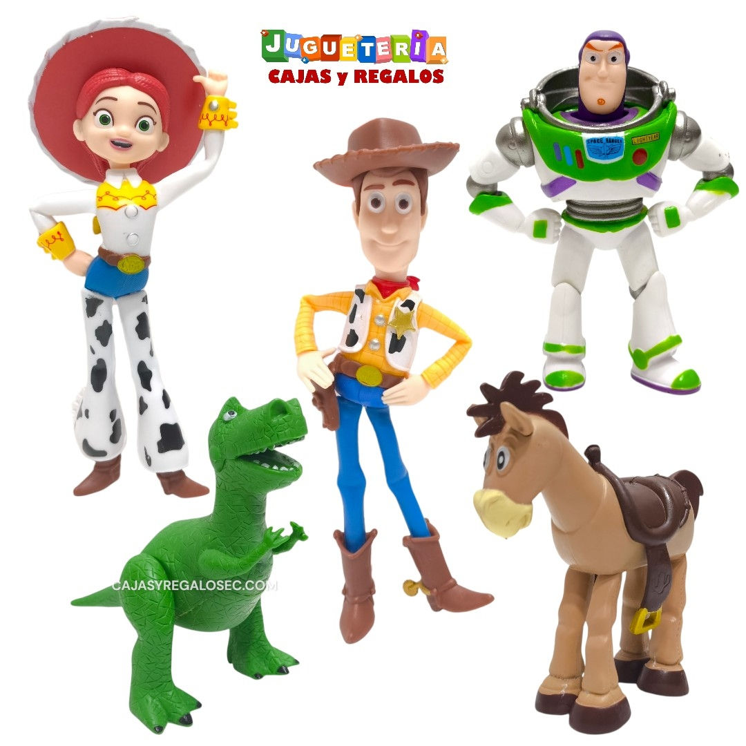 Toy Story Coleccion 5 personajes Woody Jessy Buzz Tiro Al Blanco Rex - Juguetes