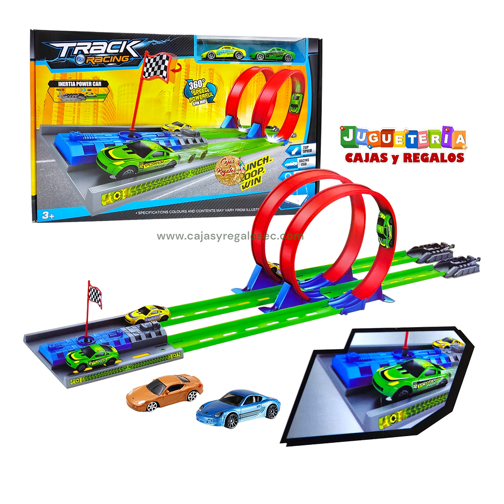 Juego De Pistas De Carreras Para Niños Con Coches Antigravedad Y Luz LED - Circuito De Montaje Creativo Con Efecto Mágico - Regalo Ideal Para Navidad Y Cumpleaños - ABS Resistente