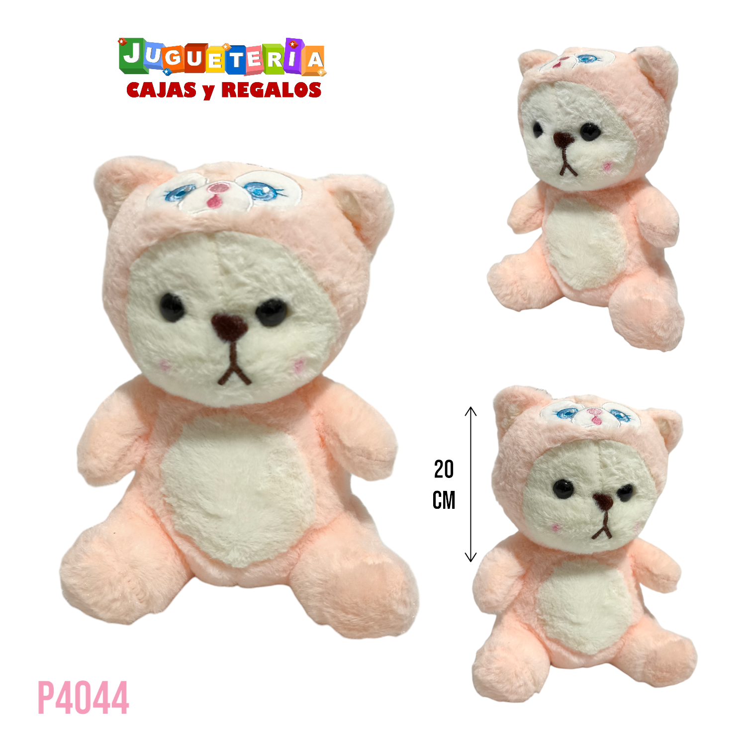 Peluche Oso Blanco - Oso Disfrazado - Peluches Ecuador -
