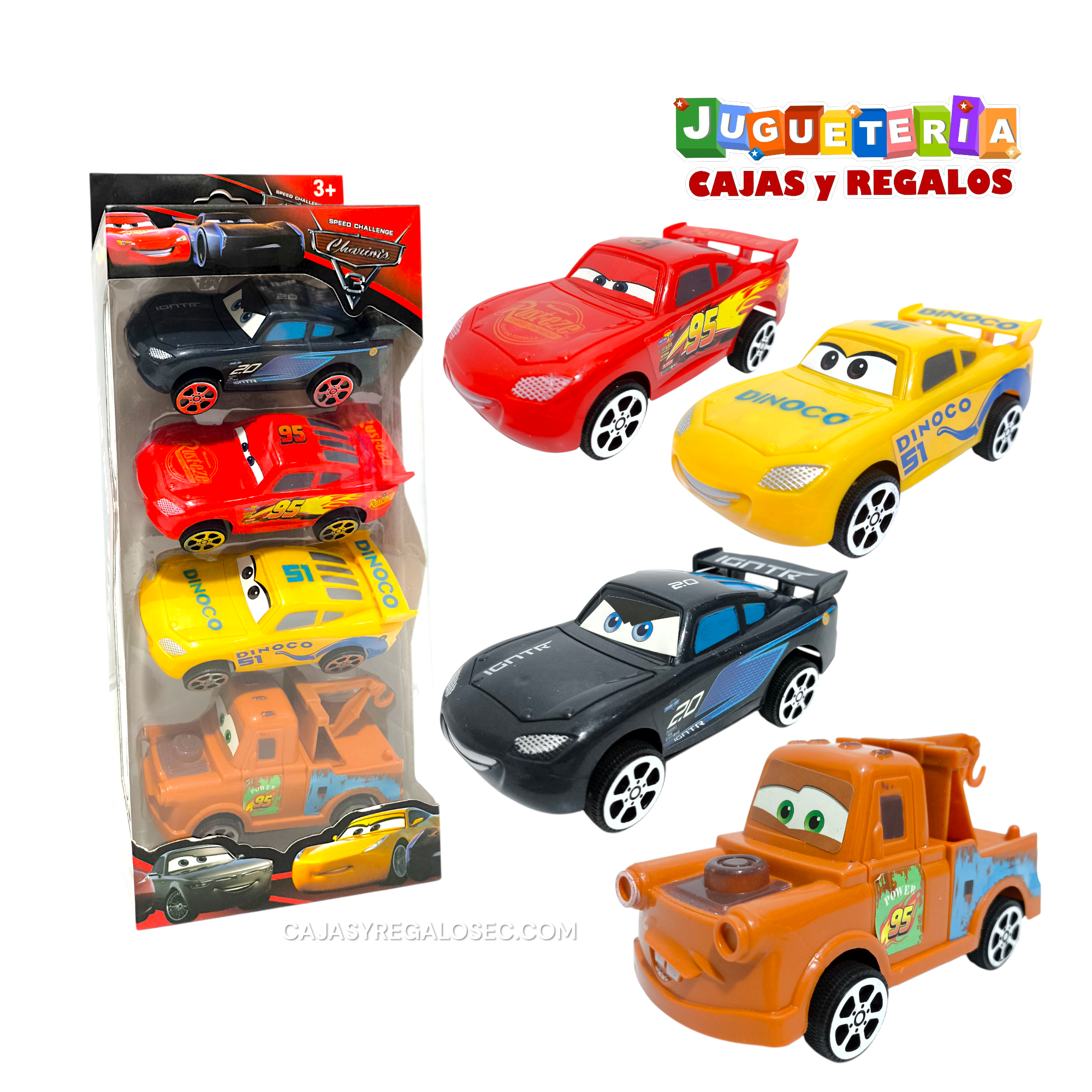 Juguete Carros Cars - Rayo Mcqueen y sus Amigos - 4 Modelos - P4938