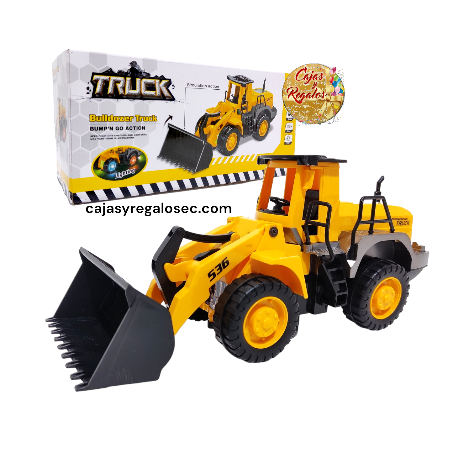 Juguete Carro Contructor Tractor Pala - Luces y Sonidos Antichoque - P1500