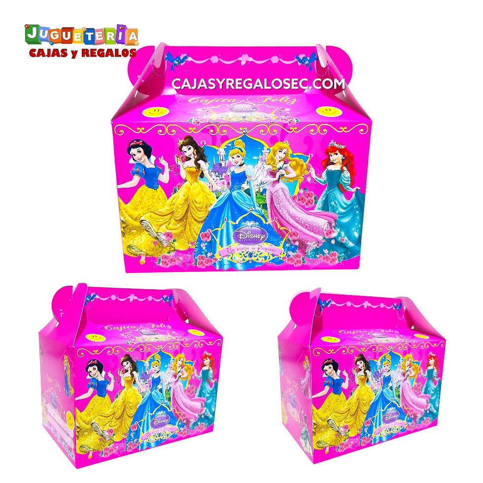 Cajas para Sorpresas Fiesta - Princesas Disney - 12 unidades