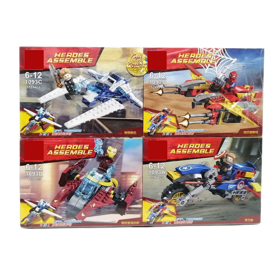 Bloques Armables Naves Super Heroes - Coleccion x 4 Cajas