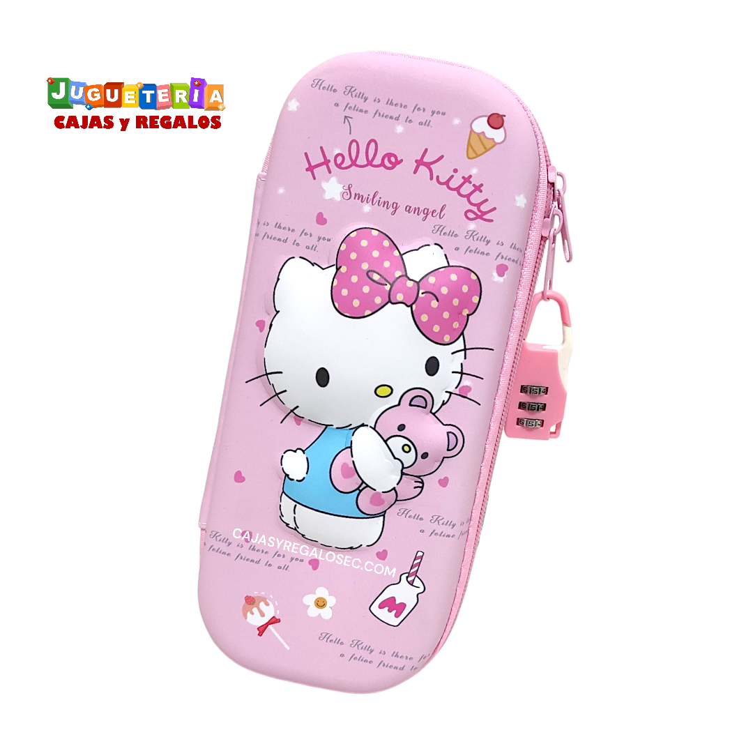 Cartuchera Escolar - Hello Kitty Sanrio - Incluye Candado