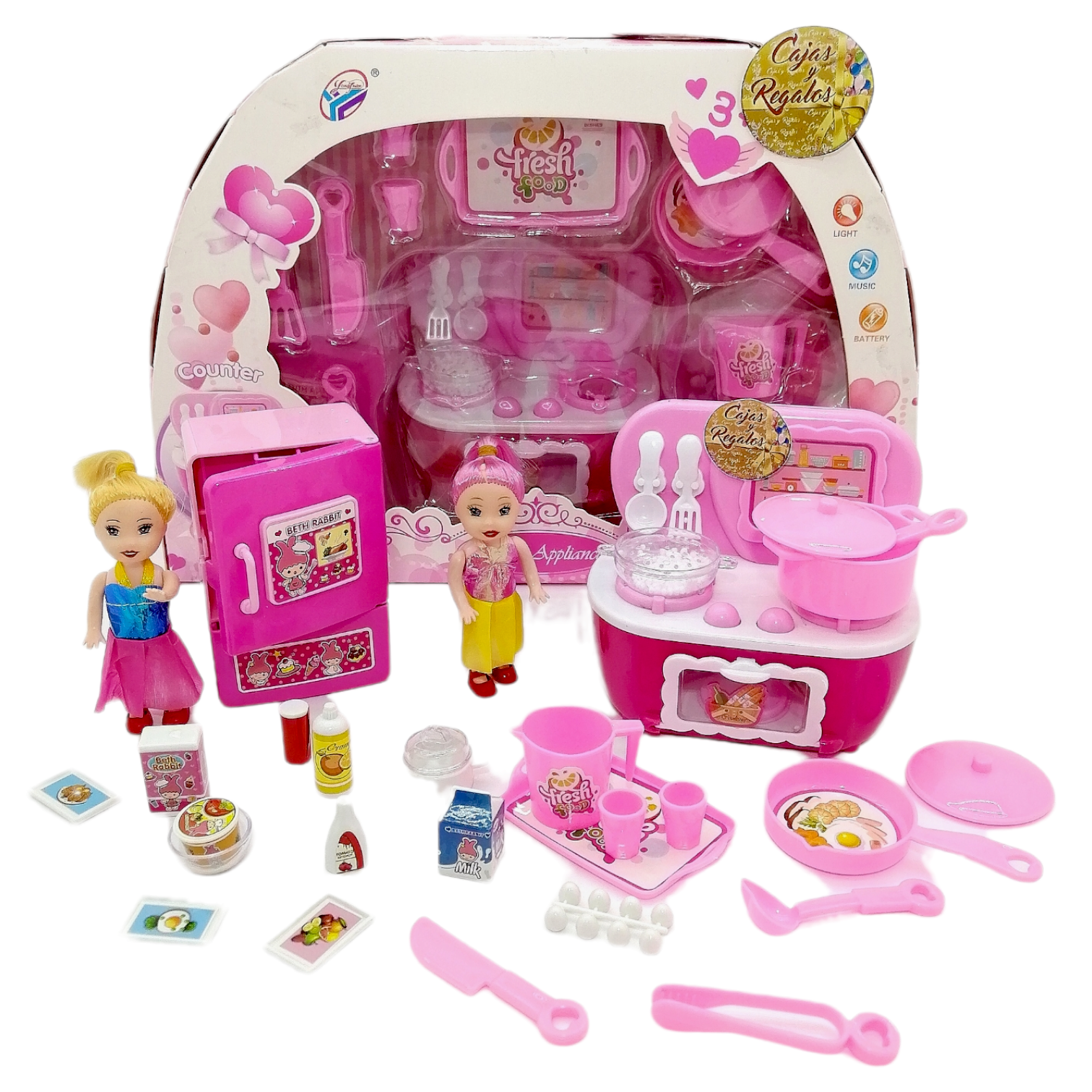 Mini Cocina de Muñecas con Luz y Sonido