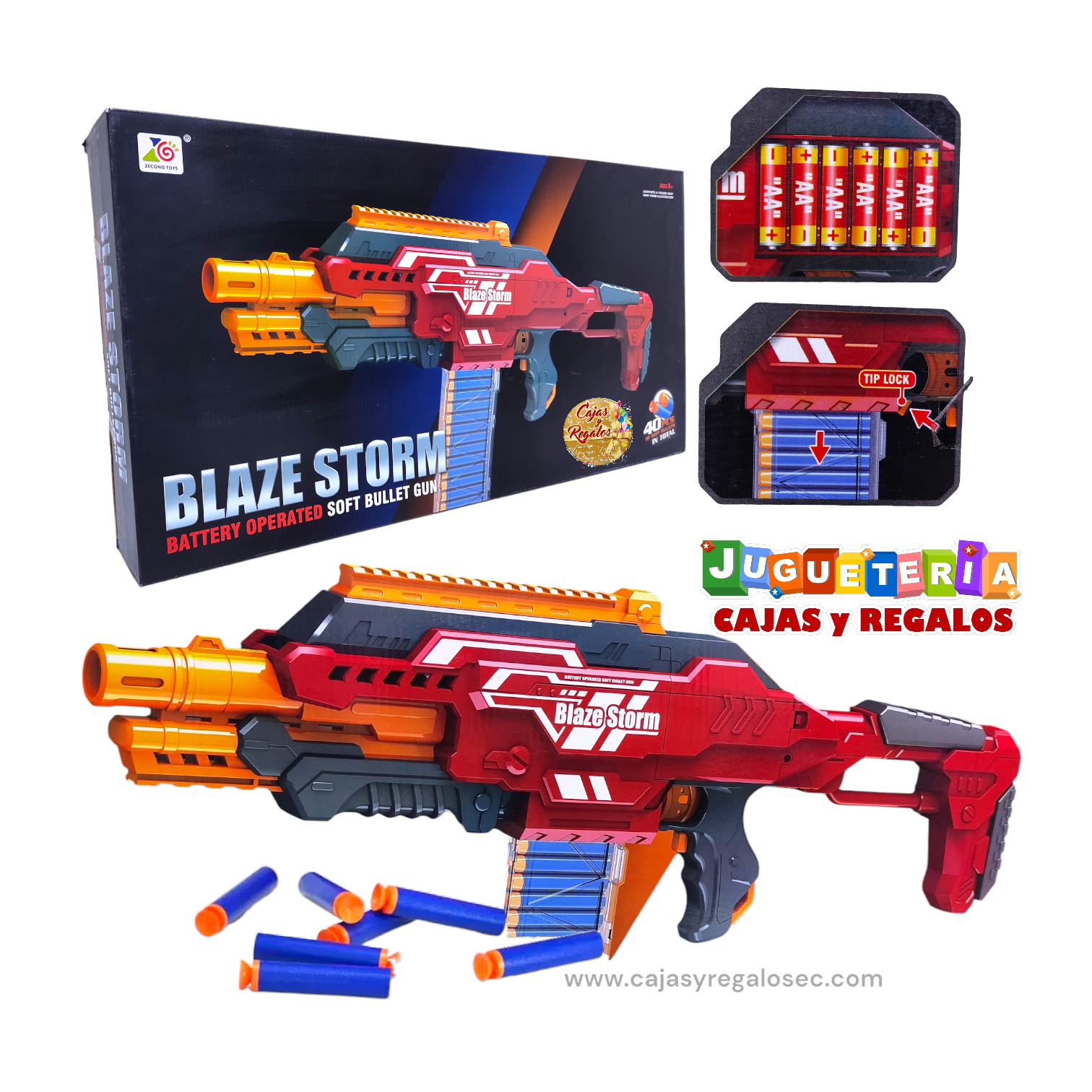 Pistola Lanza Dardo Grande - Juguete con Dardos de Espuma