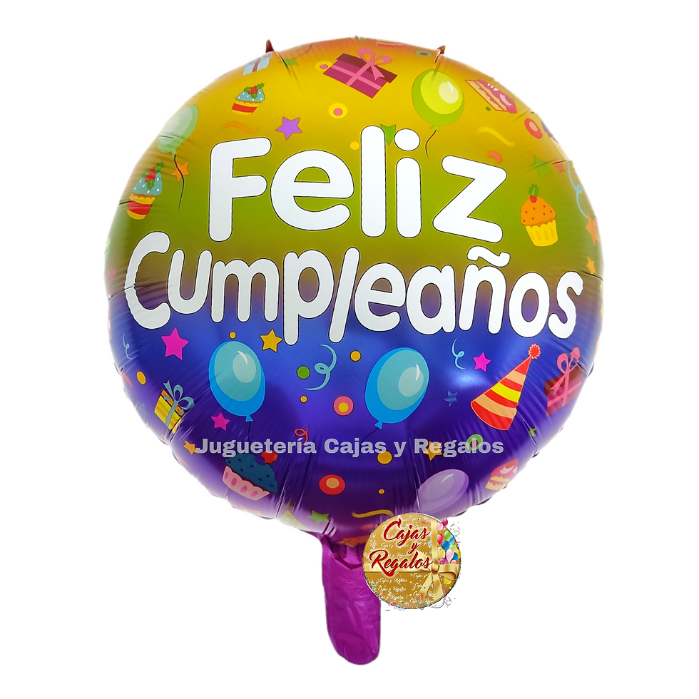 Globo de Aluminio Redondo - Feliz Cumpleaños