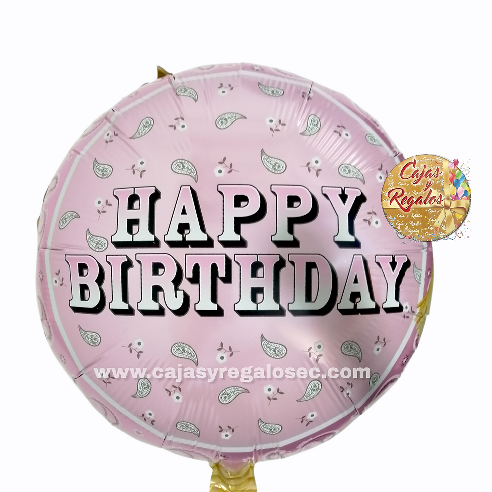 Globo de Aluminio - Redondo Feliz Cumpleaños