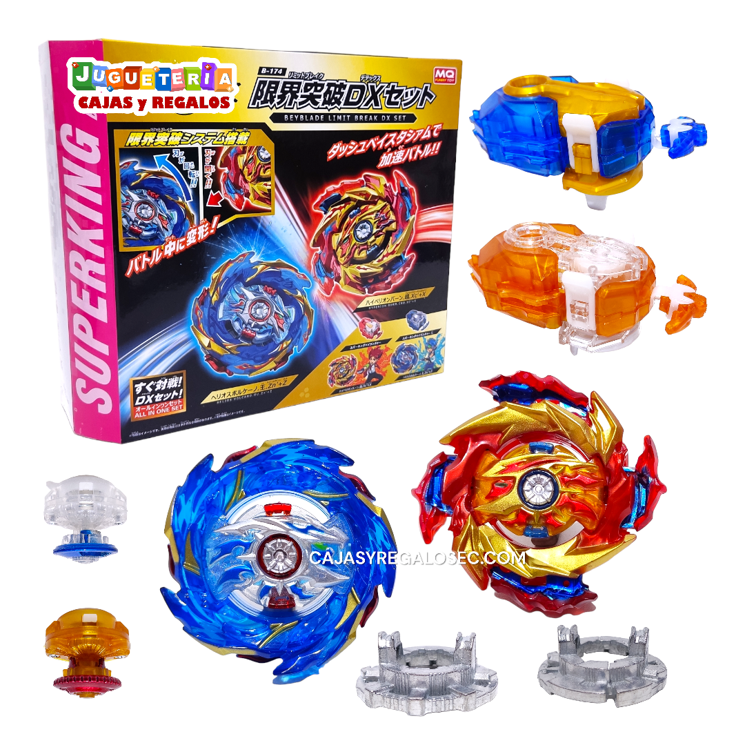 Beyblade Dynamite Kit 2 modelos Limit Break con lanzadores