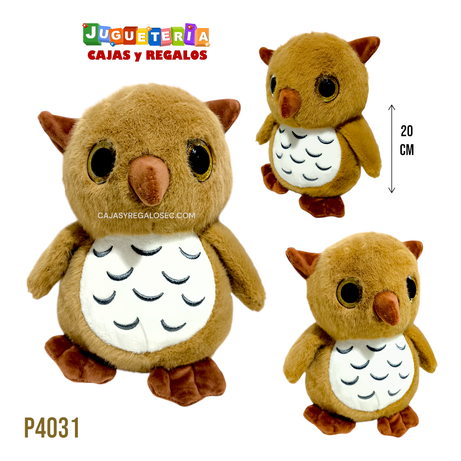 Peluche Ave Buho Cafe - Peluches Ecuador - P4031