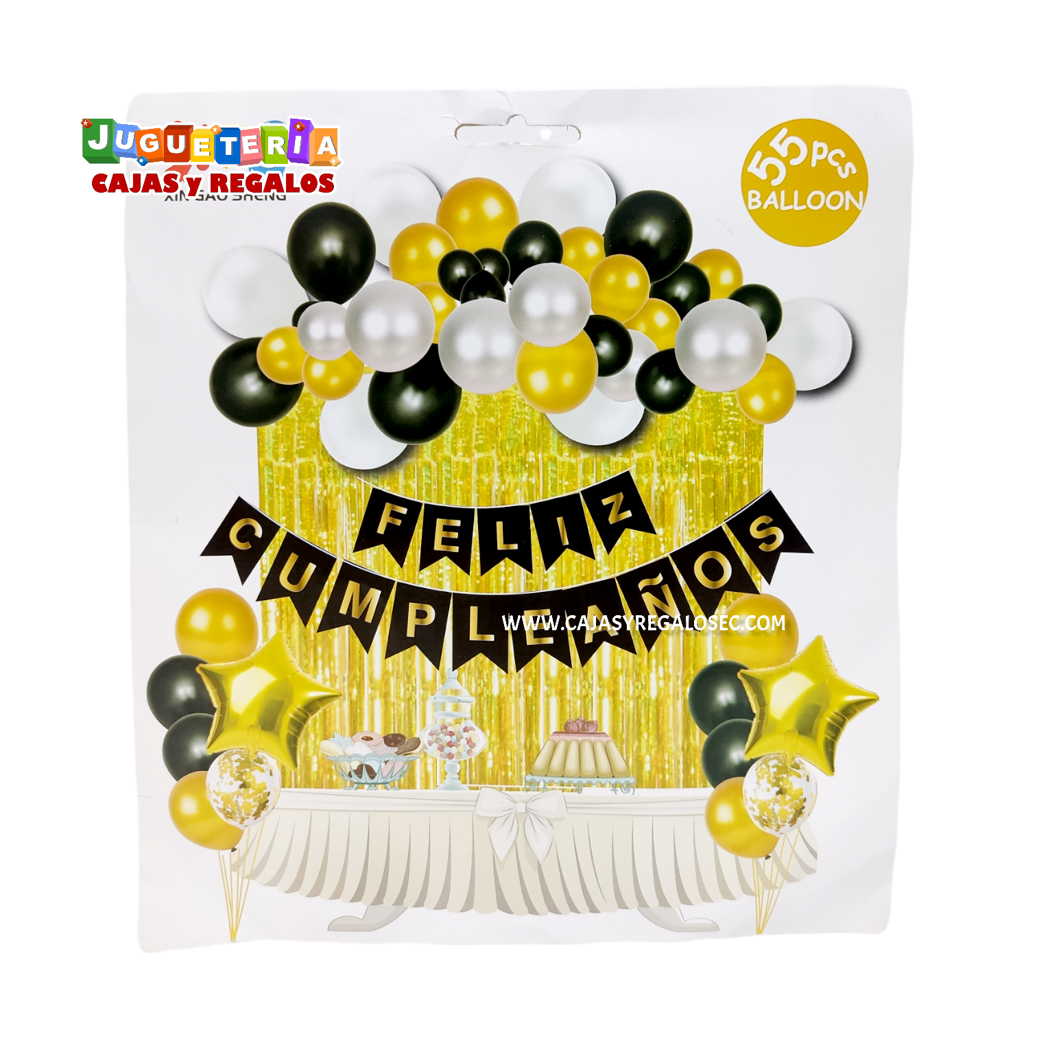 Arco y Decoración de Globos Feliz Cumpleaños