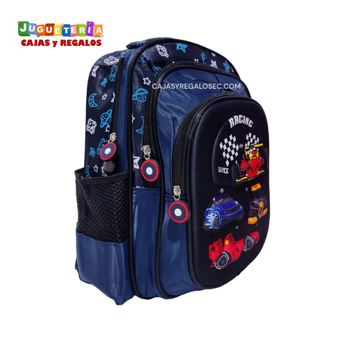 Mochila Pre-escolar Carros Formula Cajasyregalosec