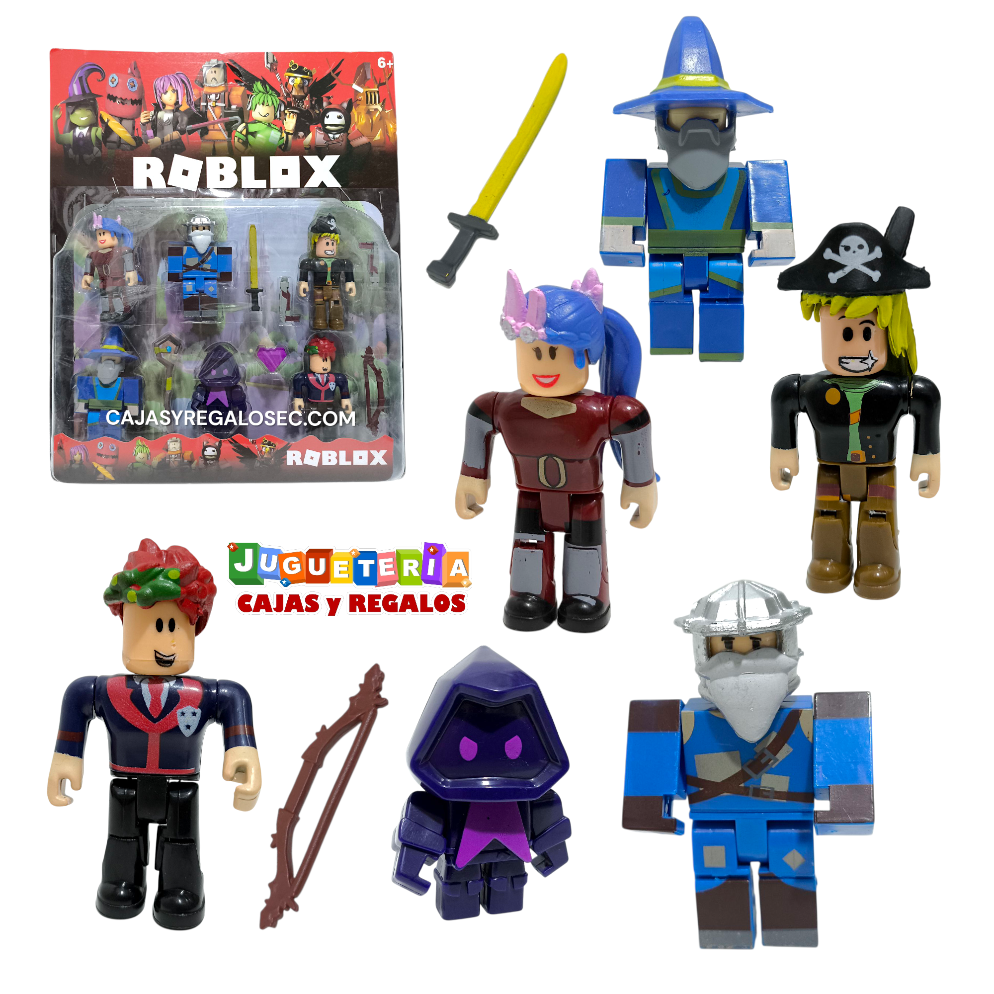 Juguetes Roblox - Kit de 6 Personajes Video Juego Roblox - P4890