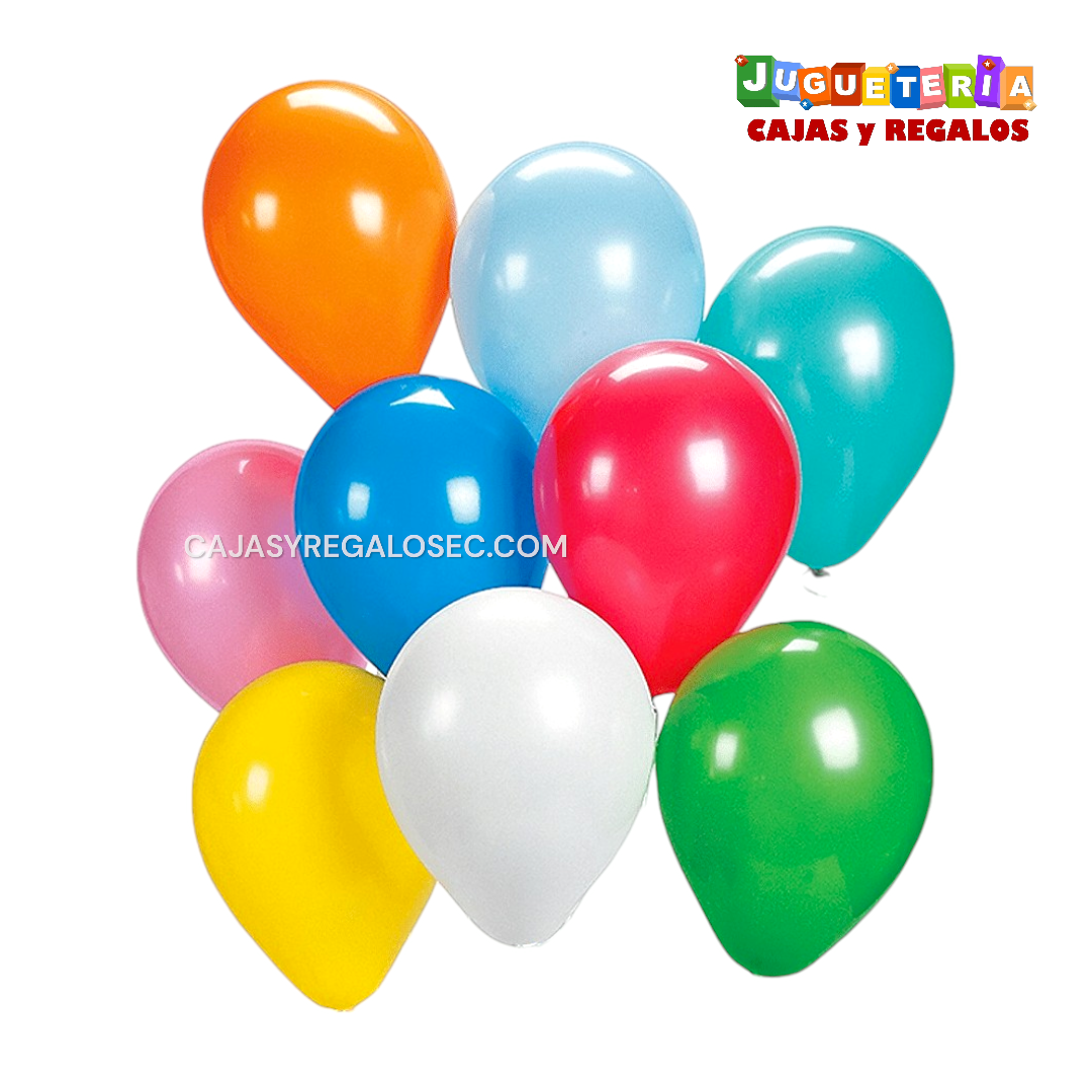 Globos Latex R9 - Varios Colores - Unidad, Docena, Funda