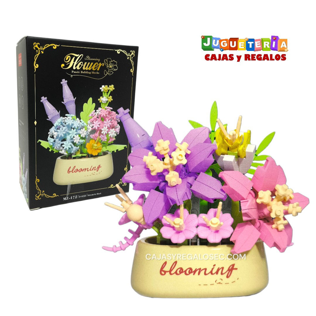 Bloques Armables - Flores con Maceta - Armables Varios Modelos - P5365