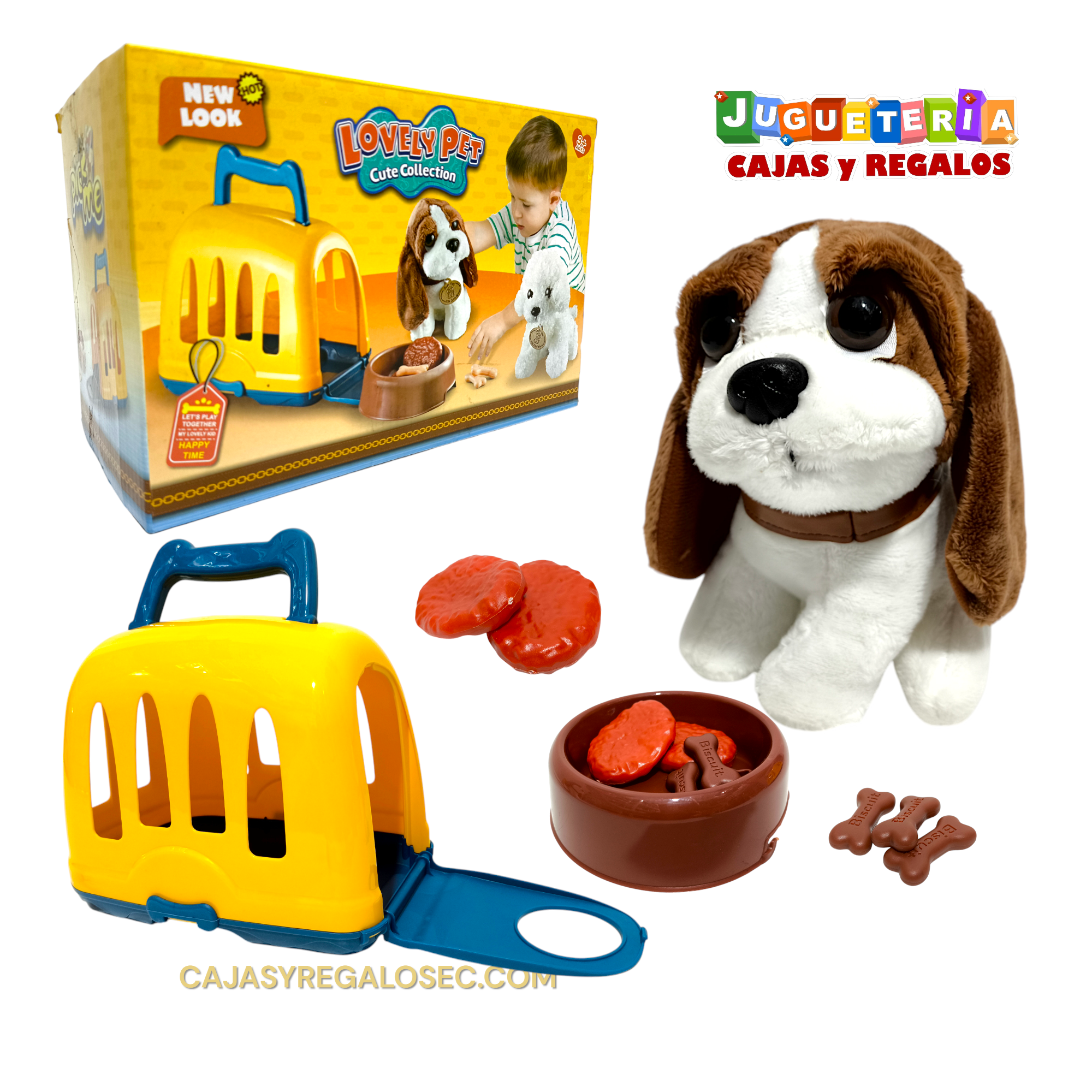 Peluche Perro con Transportador - Juguetes Ecuador - P2736