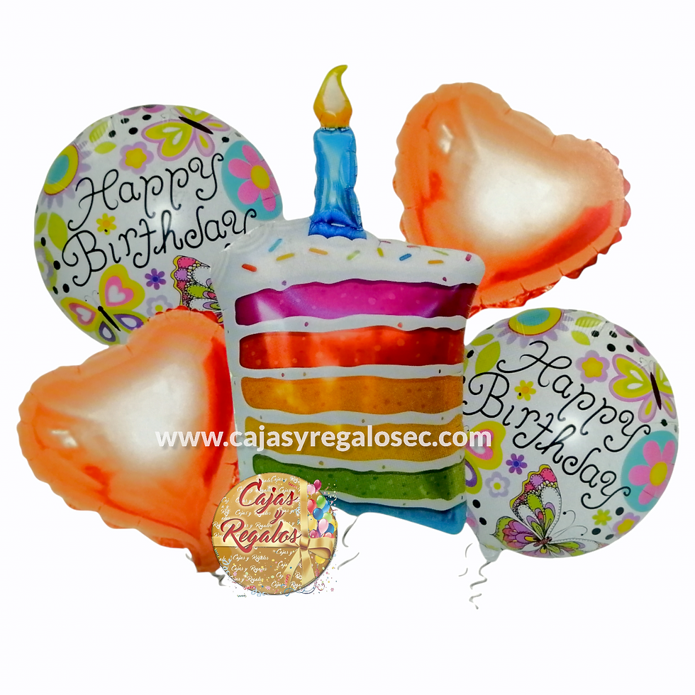 Bouquet Set de Globos Feliz Cumpleaños
