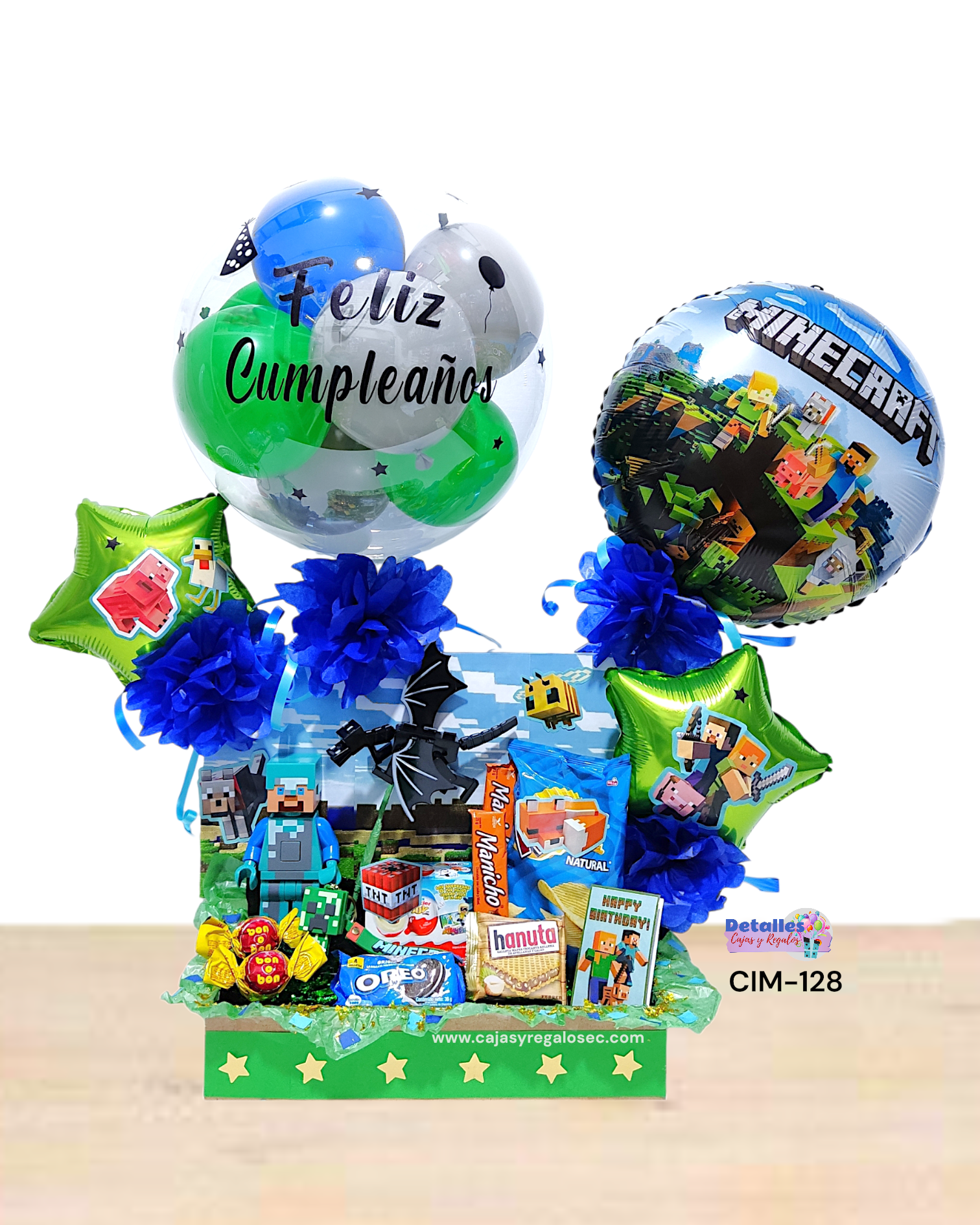Detalle Personalizado Minecraft - Arreglo Infantil - Cumpleaños - CIM-128