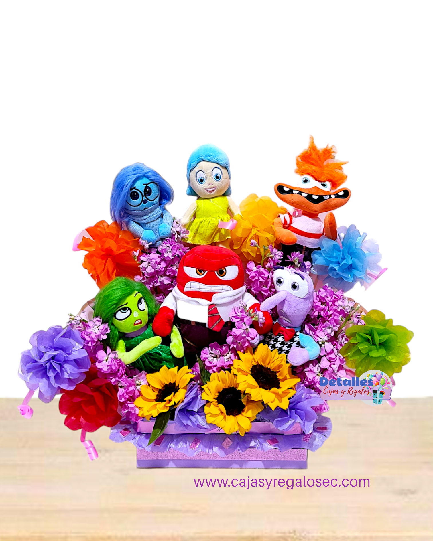 Detalle Personalizado Intensamente - Arreglo Floral con Girasoles - Ecuador