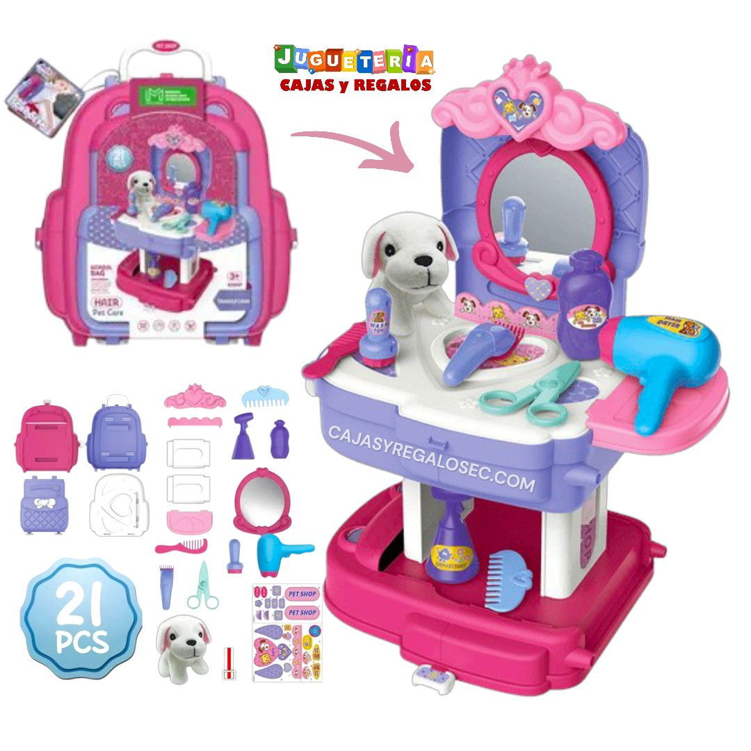 Mochila Maquillaje Estilista Bowa - Incluye Peluche y Accesorios
